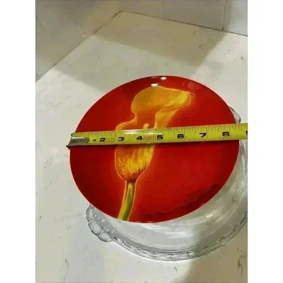 Givenchy "Les Fleurs de Parfums Givenchy", Red Plate Calla Lilly 8" - Picture 10 of 10